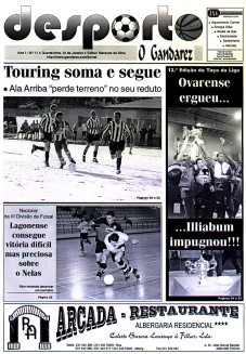 Capa do Jornal - Desporto