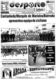 Capa do Jornal - Desporto