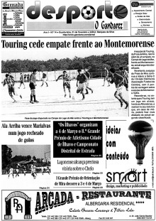 Capa do Jornal - Desporto