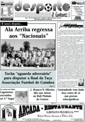 Capa do Jornal - Desporto