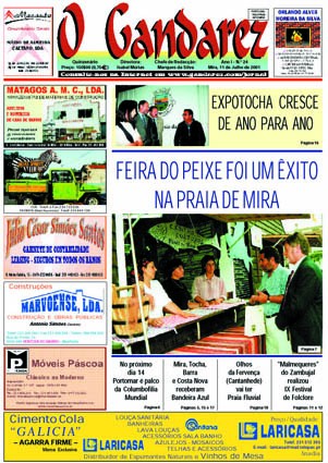 Capa do Jornal - Desporto