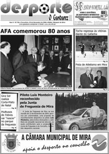 Capa do Jornal - Desporto